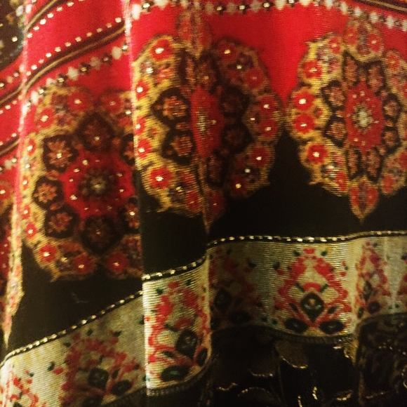 Vintage White Stag Velvety floral Christmas retro long sleeve Size XL - Picture 9 of 15